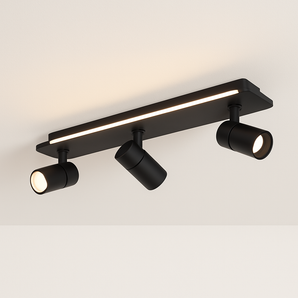 Luminária Plafon Spots Direcionáveis Syed - Preto / 60cm / 110v - ORNE™