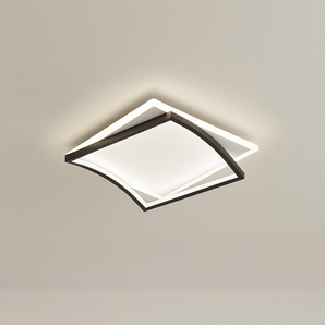Luminária Plafon Moderna Minimalista LED Metal Dassia - 45cm / Preto / Branco Frio (6500K) - ORNE™