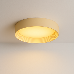 Luminária Plafon Moderna Minimalista LED Metal Acrílico Coelcci - Ø40cm / Bege / Branco Quente (3000K) - ORNE™