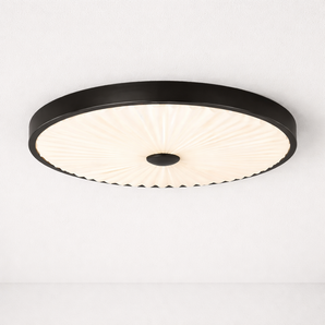 Luminária de Teto Plafon Sobrepor Redondo Moderno Minimalista Metal LED Pleated