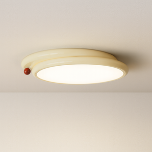 Luminária Plafon Moderna Minimalista Metal PVC Saket - Ø55cm / Redondo / Branco Quente (3000K) - ORNE™