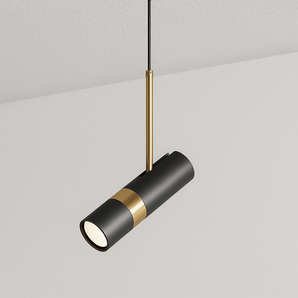 Luminária Pendente Moderno Minimalista Articulado Brooke - Preto / Branco Quente (3000K) - ORNE™