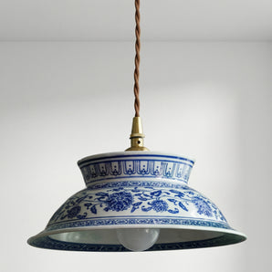 Luminária Pendente Clássico Retrô Vintage Cerâmica Metal Codigoro — ORNE