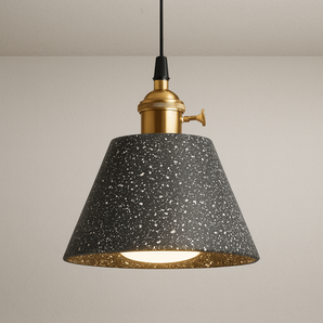 Luminária Pendente Moderna Minimalista Granilite Lumin - Preto / Ø16cm - ORNE™