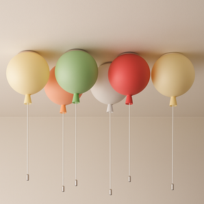 Luminária Pendente Moderna Minimalista Infantil Baloon - Fosco / Amarelo / Ø20cm - ORNE™