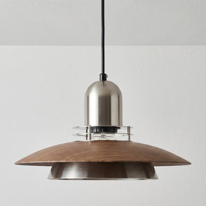 Luminária Pendente Moderno Clássico Madeira Metal Cipreste — ORNE