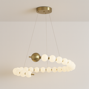 Luminária Pendente Moderna Minimalista LED Acrílico Metal Olda - Ø102cm - ORNE™