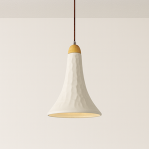 Luminária Pendente Moderno Minimalista Madeira Cerâmica Memali