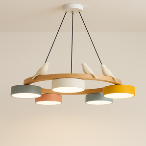 Luminária Pendente Moderno Minimalista Madeira Metal Irdis