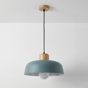 Luminária Pendente Moderno Minimalista Madeira Metal Lizza — ORNE