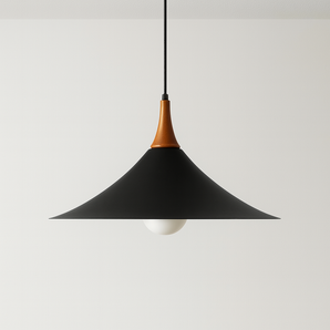 Luminária Pendente Moderna Minimalista LED Metal Muelle - Preto / 110v / Branco Quente (3000K) - ORNE™
