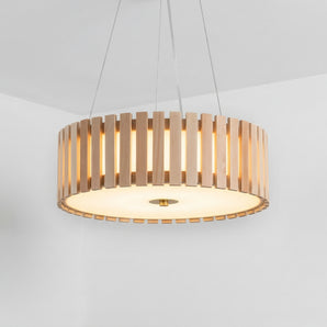 Luminária Pendente Moderno Minimalista Madeira Carvalho LED Putuo — ORNE