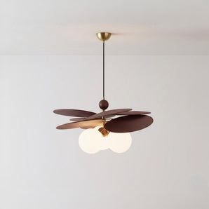 Luminária Pendente Moderno Minimalista Madeira Vidro Globos Verdi — ORNE