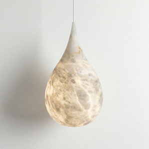 Luminária Pendente Moderno Minimalista Mármore Travertino Frisco — ORNE