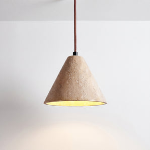 Luminária Pendente Moderno Minimalista Mármore Travertino Ziway — ORNE