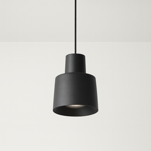 Luminária Pendente Moderna Minimalista LED Metal Bueyes - Preto / Ø10x14cm / Branco Quente (3000K) - ORNE™