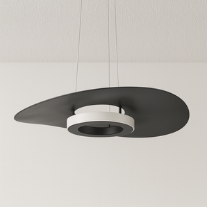 Luminária Pendente Moderna Minimalista LED Metal Dux Lumi - 80cm / Branco Quente (3000K) - ORNE™