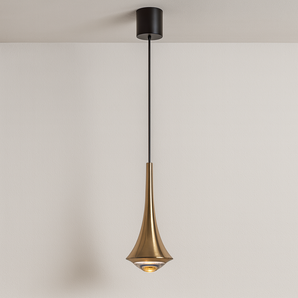 Luminária Pendente Moderna Minimalista LED Metal Gamla - Dourado / Branco Quente (3000K) - ORNE™