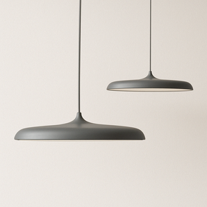 Luminária Pendente Moderna Minimalista Metal LED Mungo - Preto / Branco Quente (3000K) / Ø40cm - ORNE™