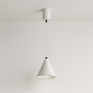 Luminária Pendente Moderna Minimalista LED Metal Omônia - Branco / Ø7,5x8cm - ORNE™