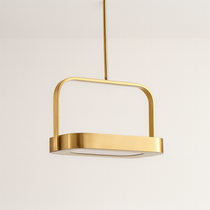 Luminária Pendente Moderna Minimalista Refinement - Dourado - ORNE™