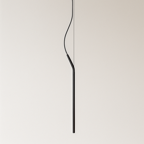 Luminária Pendente Moderna Minimalista LED Metal Ropka - Ø3x60cm / Preto / Branco Quente (3000K) - ORNE™