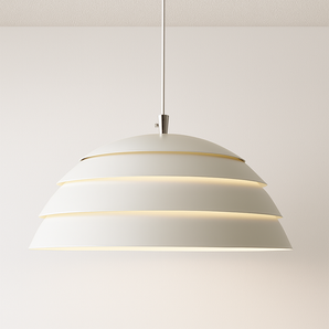 Luminária Pendente Moderna Minimalista Metal Summer - Branco / Branco Quente (3000K) - ORNE™