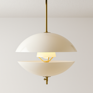 Luminária Pendente Moderna Minimalista Vidro Unique - Ø40x50cm / Vidro e Alumínio - ORNE™