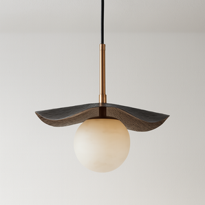 Luminária Pendente Moderna Minimalista Metal Dion - Latão / Ø25cm - ORNE™