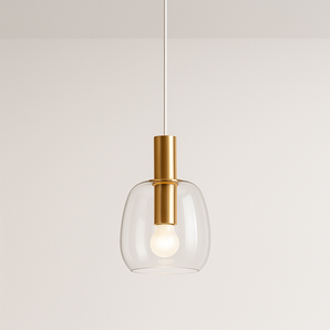 Luminária Pendente Moderno Minimalista Lacey - Incolor / Ø16cm - ORNE™