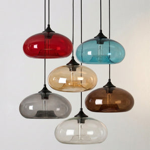 Luminária Pendente Moderno Minimalista Vidro Metal Scoop — ORNE
