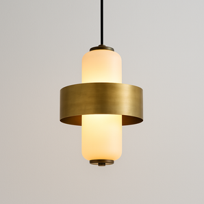 Luminária Pendente Moderna Minimalista LED Metal Sona - Ø25x40cm / Alumínio / Branco Quente (3000K) - ORNE™