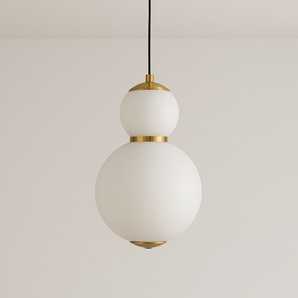 Luminária Pendente Moderno Minimalista Vidro Metal Globos LED Uffy