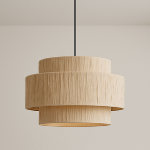 Luminária Pendente Moderno Minimalista Rústico Teca - Ø40cm - ORNE™