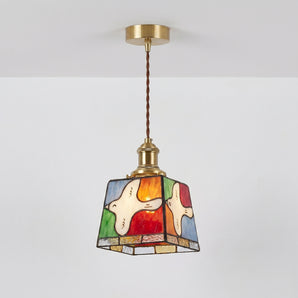 Luminária Pendente Tiffany Retrô Vintage Vidro Metal Moyale — ORNE