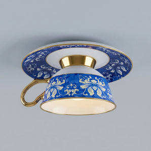 Luminária Plafon Clássico Moderno Cerâmica Glicínia — ORNE