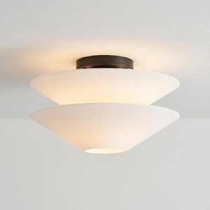 Luminária Plafon Moderna Minimalista Metal Tecido Thiotte — ORNE