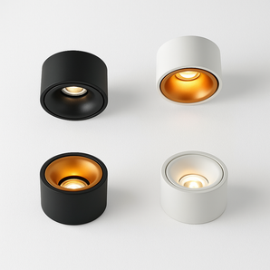 Luminária Spot Sobrepor Moderno Minimalista Recuado LED Link - Branco Quente (3000K) / Preto / 7W - ORNE™