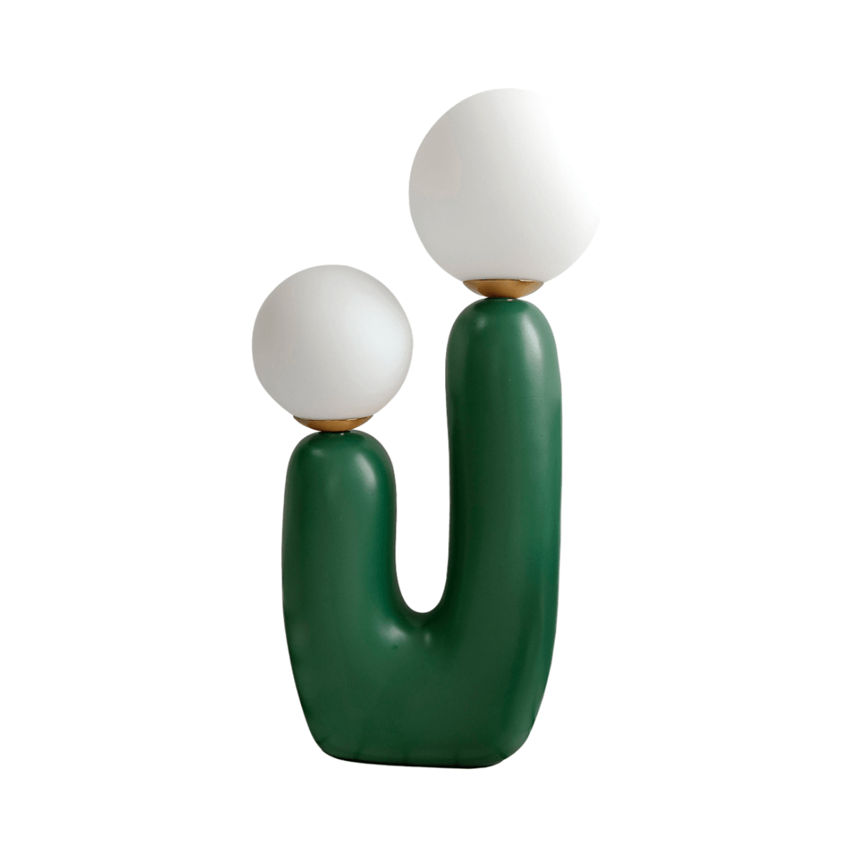 Luminária de Mesa Moderna Minimalista Globo Vidro Orgânica Paint - Verde / 41cm / Ø17cm / Branco Quente (3000K)