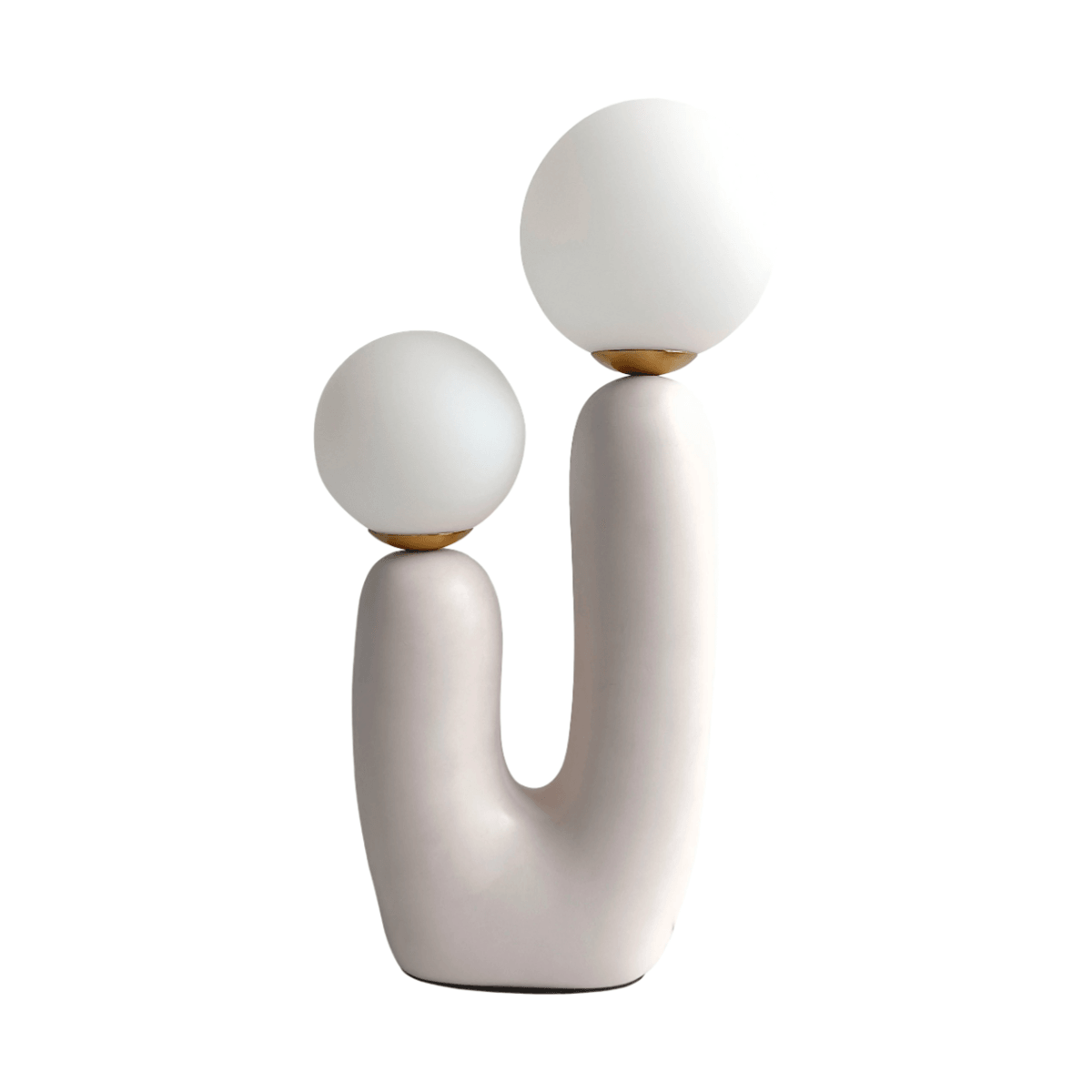 Luminária de Mesa Moderna Minimalista Globo Vidro Orgânica Paint - Branco / 41cm / Ø17cm / Branco Quente (3000K)