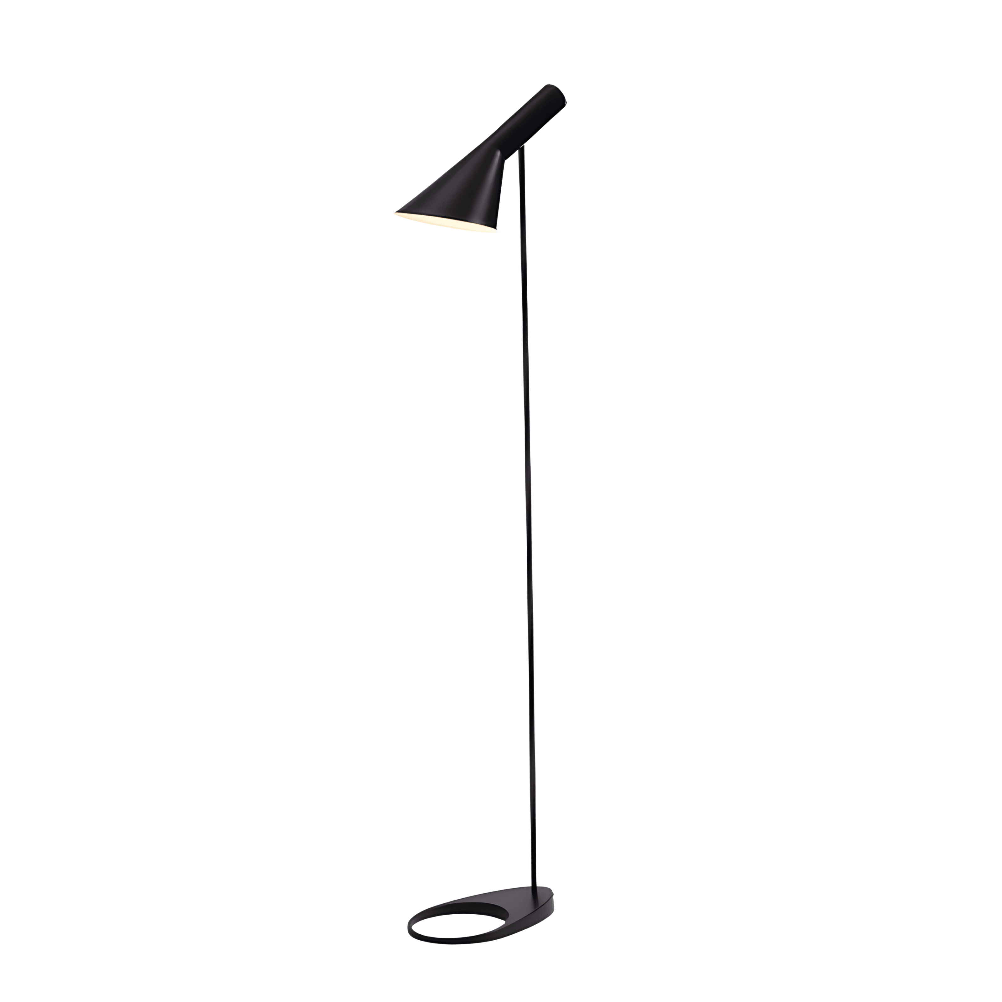 Luminária de Piso Coluna Moderna Minimalista Articulável Fang - Preto / 130cm