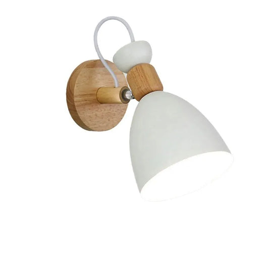 Luminária Arandela Moderna Articulável Madeira Depth - Branco