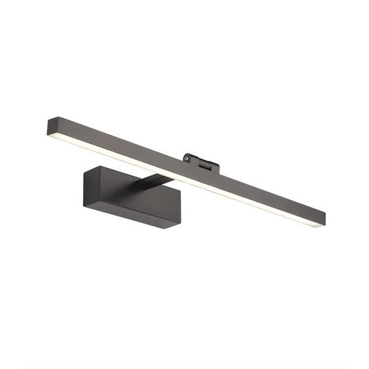 Luminária Arandela Moderna Minimalista Articulada Linear Preto - 40cm / Branco Quente (3000K)