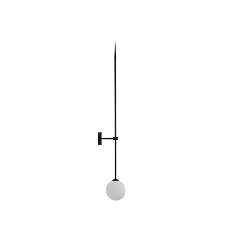 Luminária Arandela Moderna Minimalista Globo de Vidro Thin - Preto