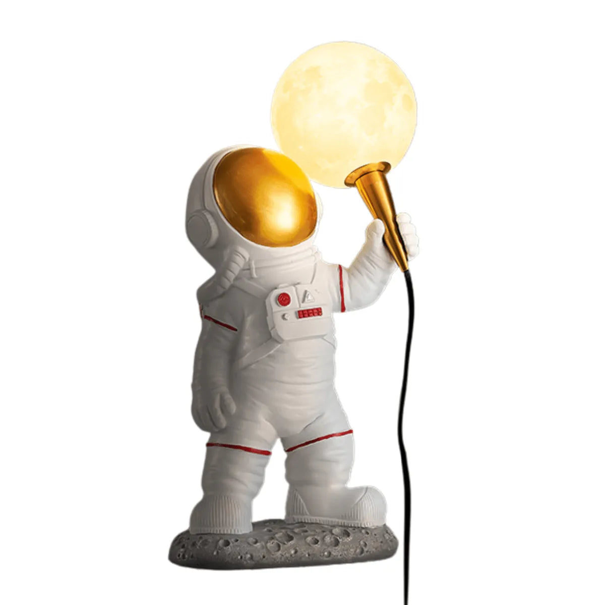 Luminária de Mesa Moderna Minimalista Infantil Astronauta Moon - Em pé