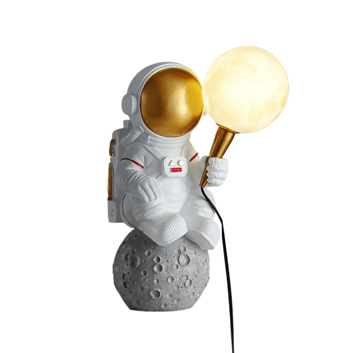 Luminária de Mesa Moderna Minimalista Infantil Astronauta Moon - Sentado