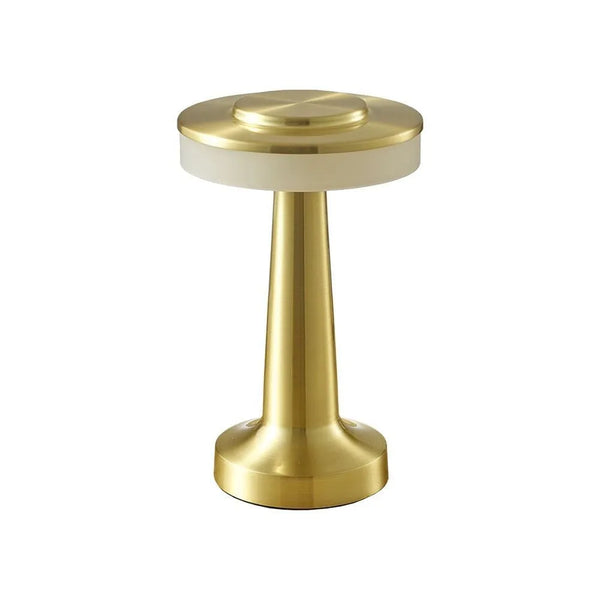 Luminária de Mesa Moderna Minimalista Metal LED Dumbbel - Dourado / Dimerizável
