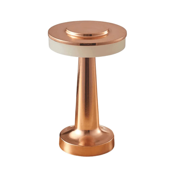 Luminária de Mesa Moderna Minimalista Metal LED Dumbbel - Rosê / Dimerizável