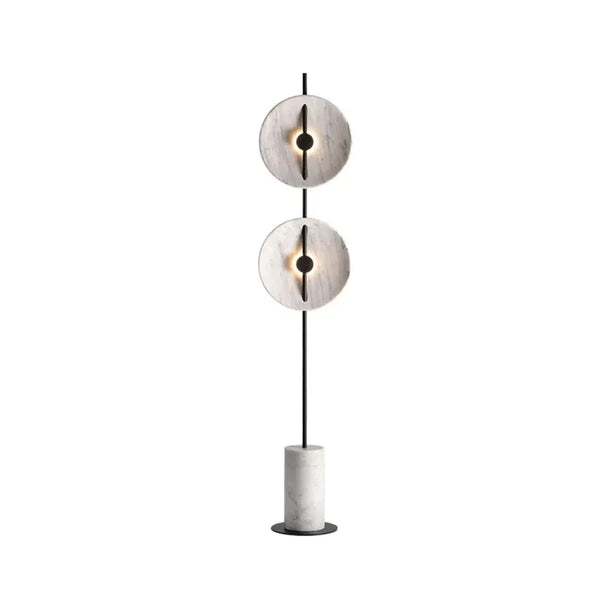 Luminária de Piso Coluna Moderna Minimalista Mármore Pier - Ø35cm x 170cm / Branco Quente (3000K)