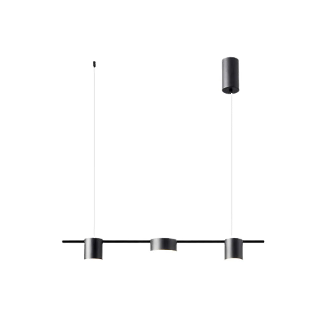 Luminária Pendente Minimalista Linear Retangular LED Tube - 75cm / Preto